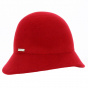 Lea Wool Cloche Hat Red - Seeberger