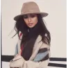 Chapeau Fedora Rose Laine Camel - Seeberger réf 19023 - chapellerie Traclet