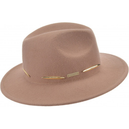 Camel Wool Rose Fedora Hat - Seeberger