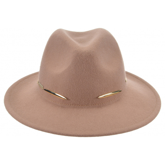 Chapeau Fedora Rose Laine Camel - Seeberger