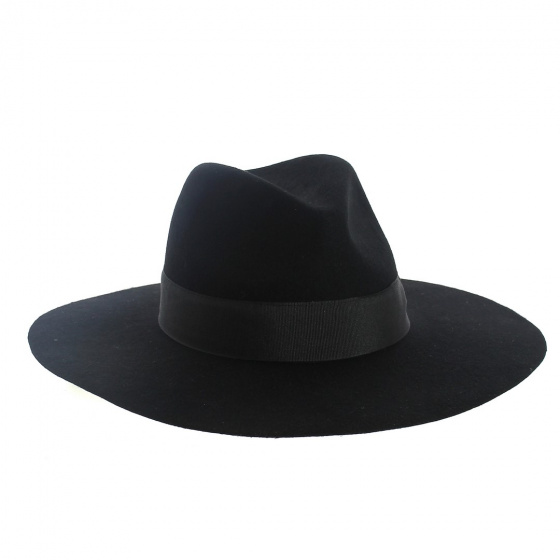 Chapeau Fedora Lola Bord Large Marron Roux - Seeberger