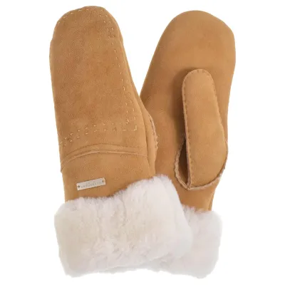 Sheepskin Camel Mittens - Seeberger Reference: 19033 | Traclet Hat Shop
