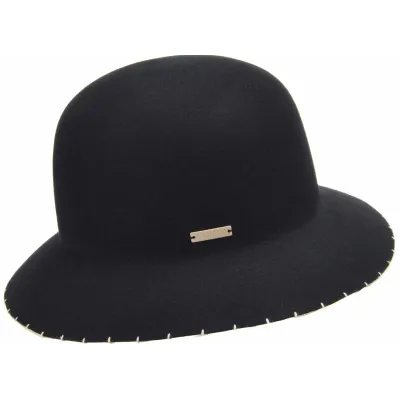 Chapeau Cloche Adèle Feutre Noir - Seeberger