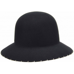 Cloche hat Adèle Black Felt - Seeberger