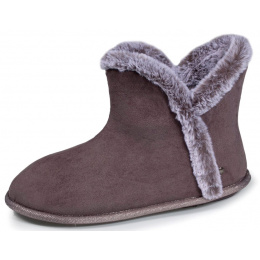 Women's Gray Bootie Slippers - Isotoner