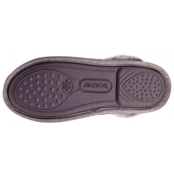 Chaussons Bottillons Femme Gris - Isotoner Chaussons Bottillons Femme Gris - Isotoner