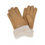 Women's Sheepskin Gloves Camel - Seeberger