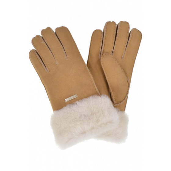 Women's Sheepskin Gloves Camel - Seeberger