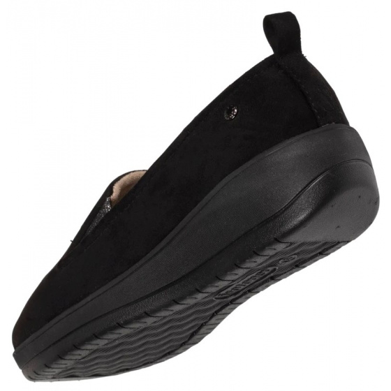 Chaussons Mocassins Femme Semelle EVERYWEAR™ Noir - Isotoner