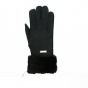 Women's Black Sheepskin Gloves - Seeberger