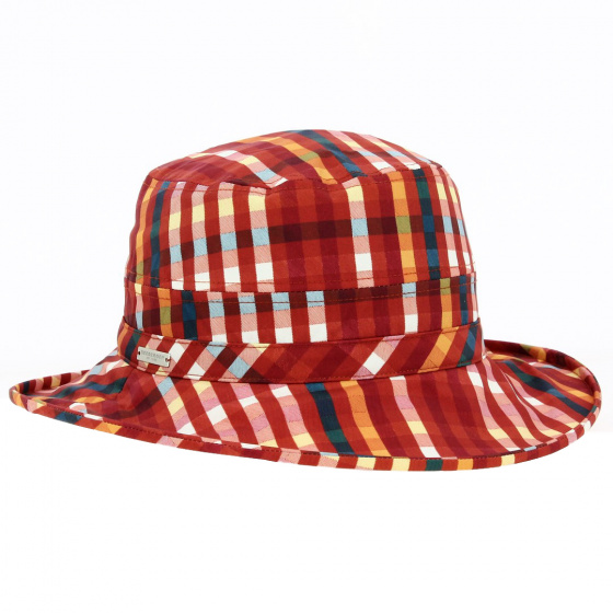 Rust Striped Polyester Bucket Hat - Seeberger