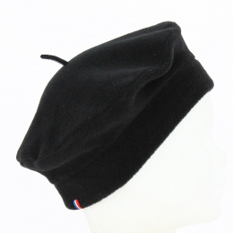 Nicole 26cm Black Fleece Beret - Traclet