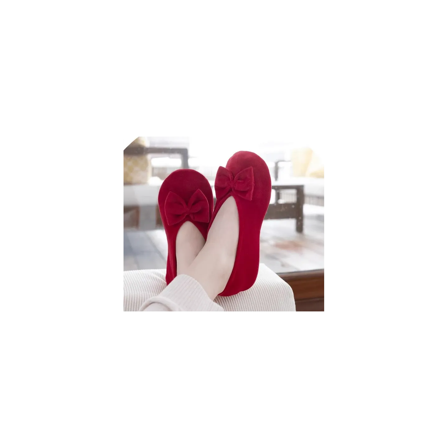 Isotoner blue velvet ballet slippers - Traclet Boutique Reference: 409 | Traclet Hat Shop
