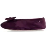 Women's Eggplant Bow Ballet Slippers - Isotoner Traclet Boutique Reference: 19044| Traclet Hat Shop