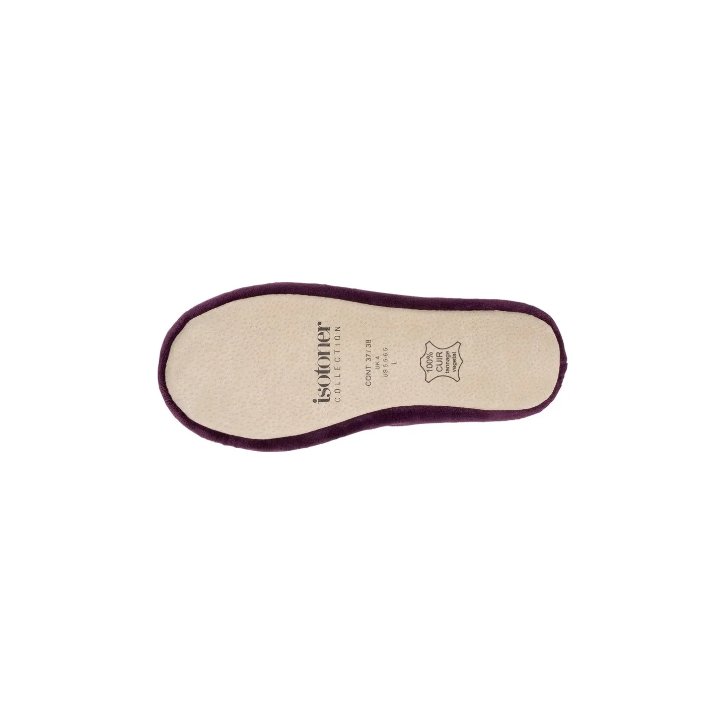 Women's Eggplant Bow Ballet Slippers - Isotoner Traclet Boutique Reference: 19044| Traclet Hat Shop
