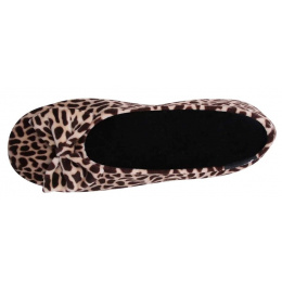 Women's Ballerina Slippers with Giraffe Bow - Isotoner