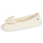 Women's Ballet Slippers with Rhinestone Bow Ivory - Isotoner