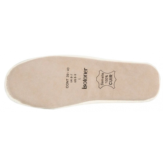 Chaussons Ballerines Femme Nœud Strass Ivoire - Isotoner