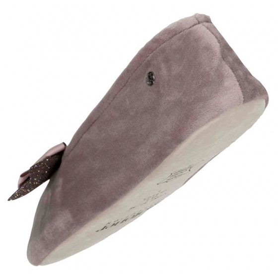 Chaussons Ballerines Femme Nœud Taupe - Isotoner Chaussons Ballerines Femme Nœud Taupe - Isotoner