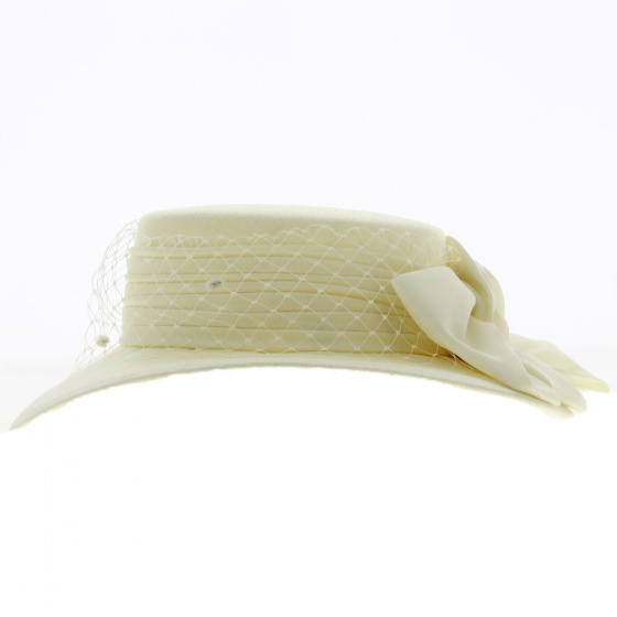 Cream Fabric Ceremonial Hat - Traclet