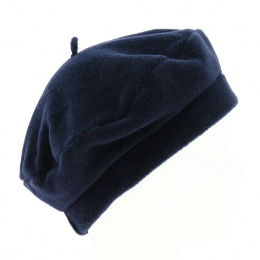 Blue fleece Basque beret - Traclet