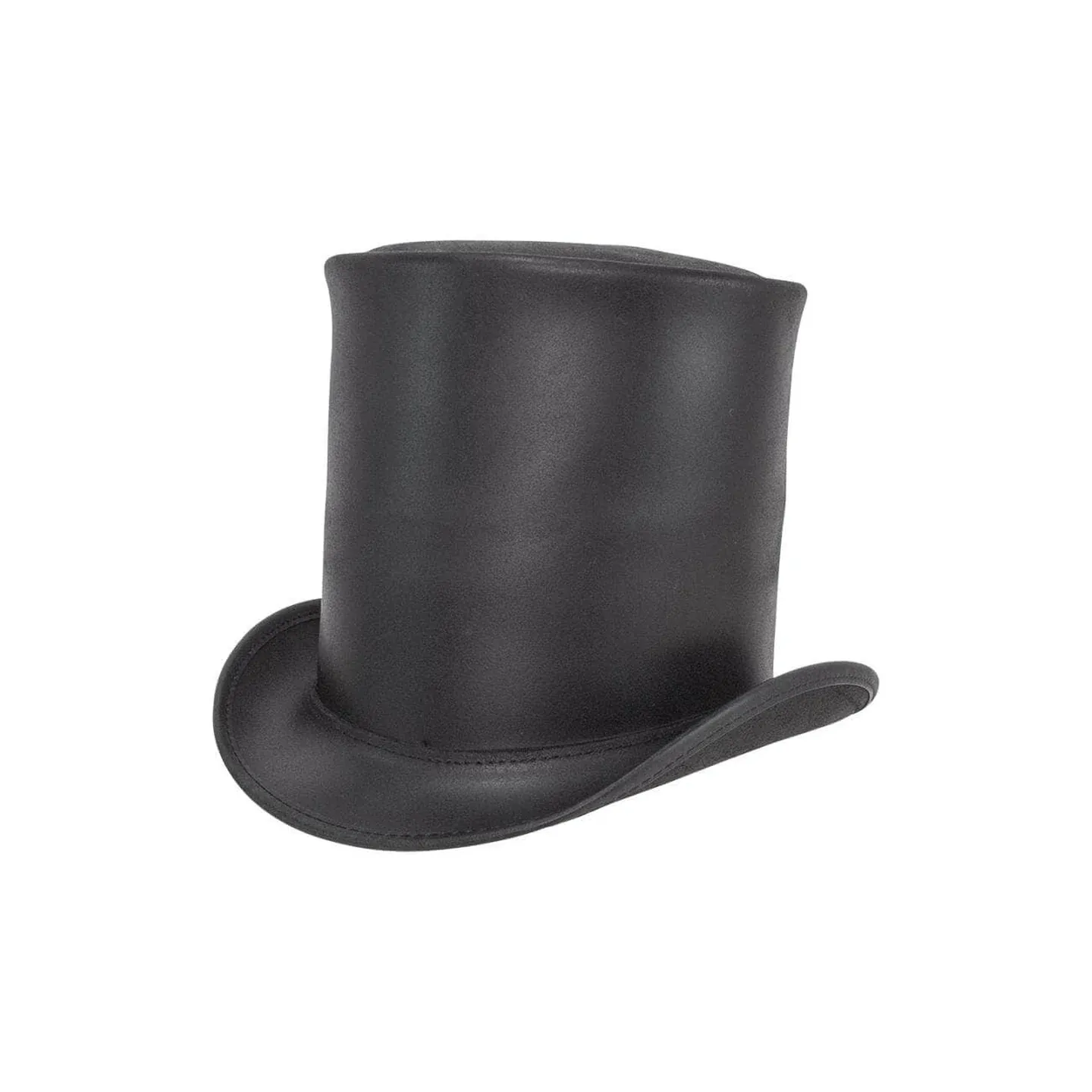 17cm Black Leather Top Hat - American Hat Makers Reference: 19060 | Traclet Hatmakers