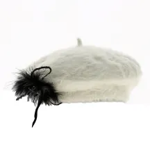 Béret Angora Charme Crème - Traclet Reference : 19069 | Chapellerie Traclet