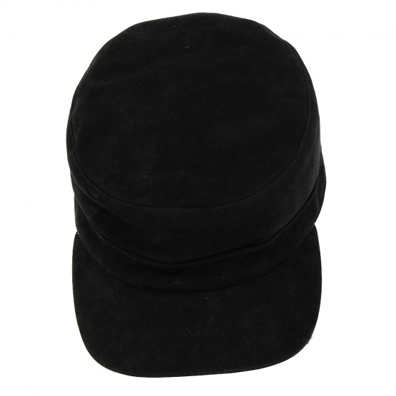 Black Leather Cuban Cap - City Sport Black Leather Cuban Cap - City Sport