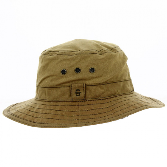 Waterproof Oiled Cotton Bucket Hat Camel - Stetson