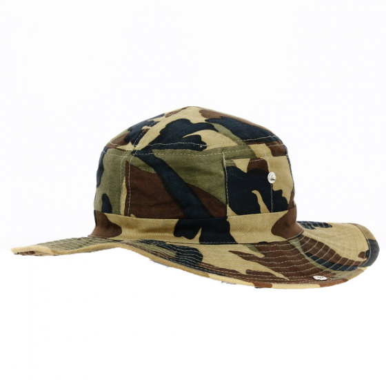 Cotton Summer Bucket Hat Bondi Camouflage - Traclet