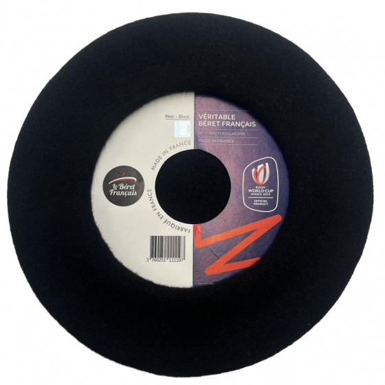 Béret Officiel Coupe Du Monde De Rugby Noir - Le Béret Français
