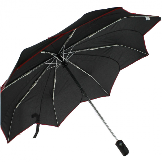 Women's Folding Sunflower Umbrella Black and Red - Pierre Cardin