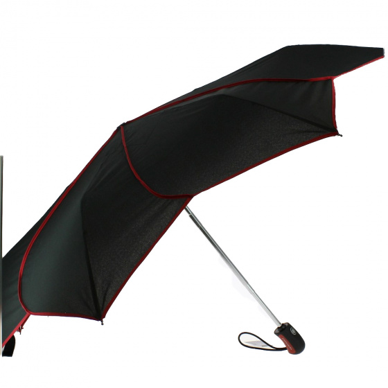 Women's Folding Sunflower Umbrella Black and Red - Pierre Cardin