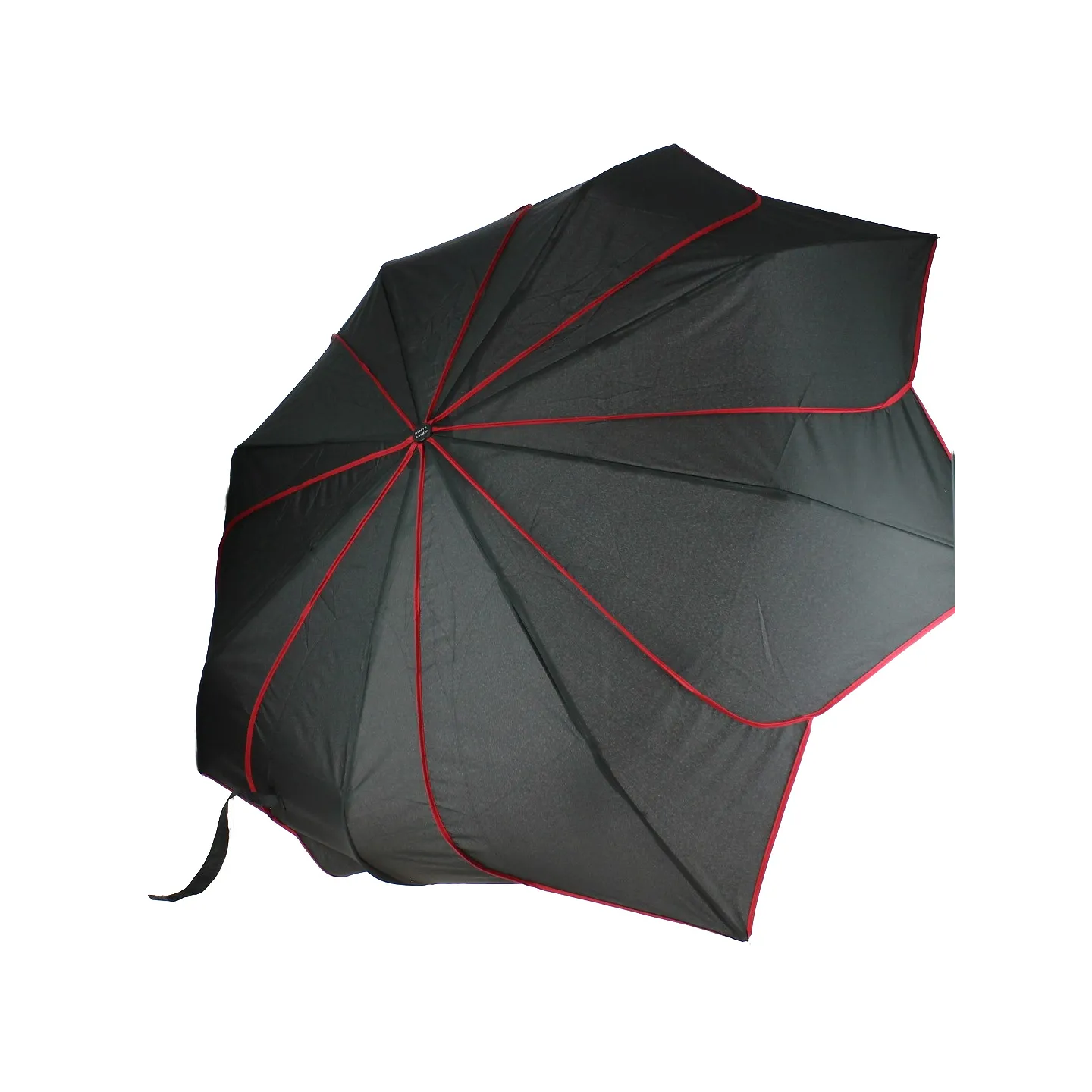 Parapluie Femme Pliant Tournesol Noir et Rouge - Pierre Cardin Référence : 15321 | Chapellerie Traclet