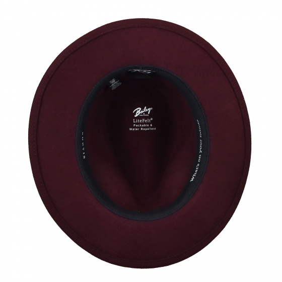 Chapeau Fedora Colin Feutre Bordeaux - Traclet