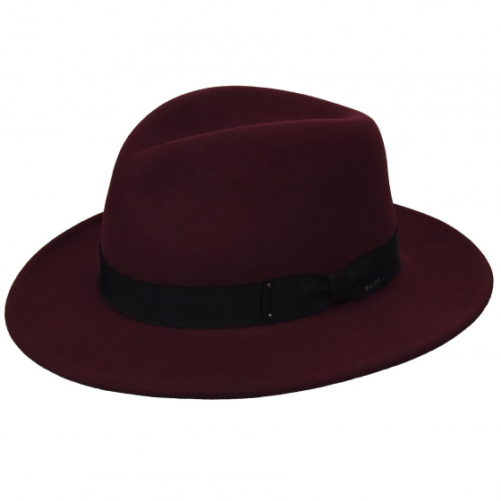 Chapeau Fedora Colin Feutre Bordeaux - Traclet