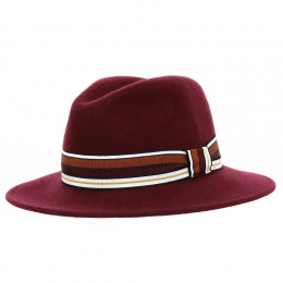 Burgundy Felt Fedora Hat Colin - Traclet