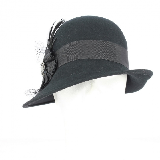 Chapeau cloche Martine Laine Noir - Traclet