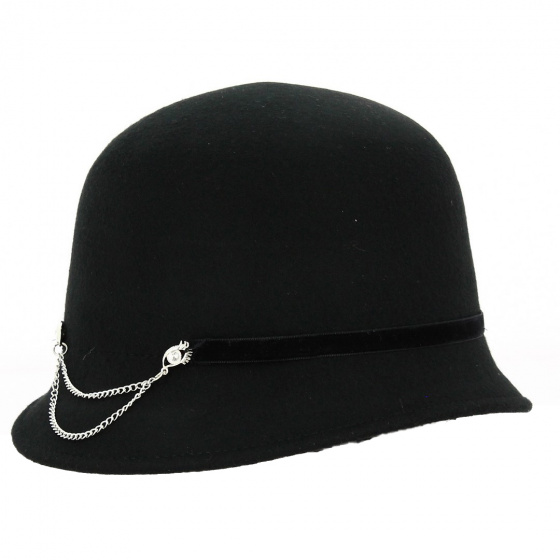 Chapeau cloche Martine Laine Noir - Traclet