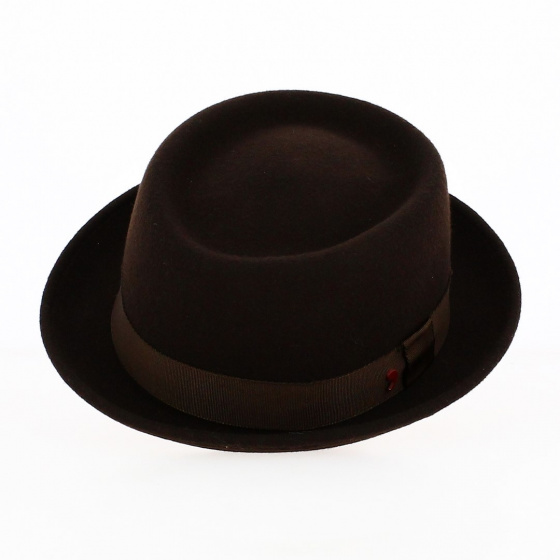 Chapeau Porkpie Marcel Feutre Marron - Traclet