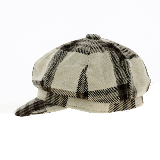 Casquette Gavroche Coton Patchwork Beige - Traclet Casquette Gavroche Coton Patchwork Beige - Traclet