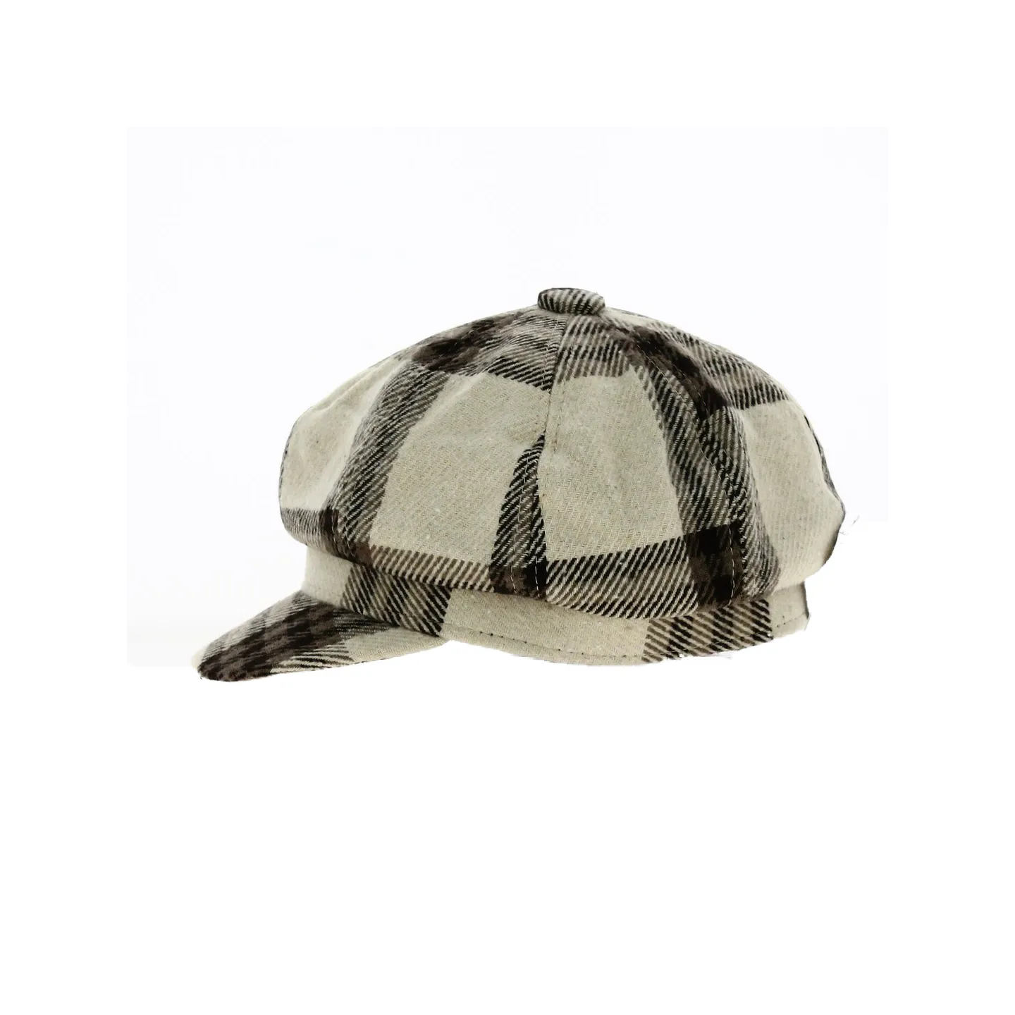 Casquette Gavroche Coton Patchwork Beige - Traclet Reference : 19113 | Chapellerie Traclet