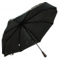 Men's Automatic Compact Folding Umbrella with straight wooden handle - Piganiol
