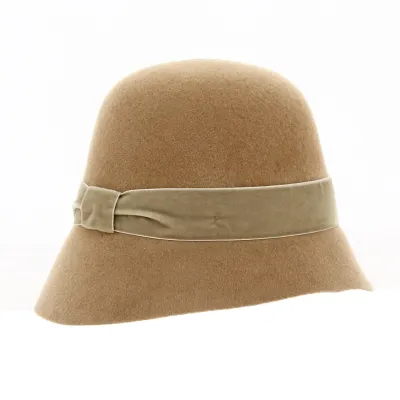 Chapeau Cloche Feutre laine & Velours - Kopka Référence : 16681