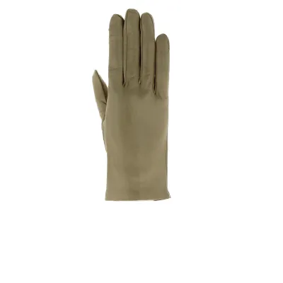 Silk-Lined Leather Gloves in Taupe - Reference: 19120 | Traclet Hat Shop