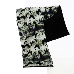 Fleece lined fabric scarf - Traclet