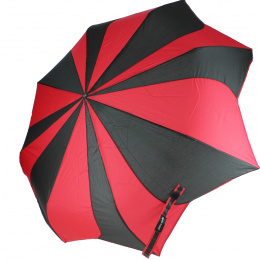 Women's Red and Black Sunflower Folding Umbrella - Pierre Cardin