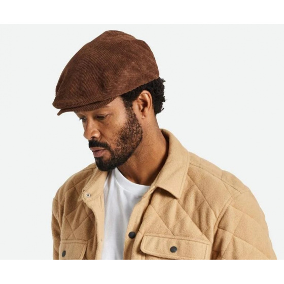 Brown Corduroy Hooligan Baggy Flat Cap - Brixton Brown Corduroy Hooligan Baggy Flat Cap - Brixton