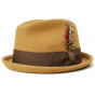 Gain Wool Felt Brass Trilby Hat - Brixton