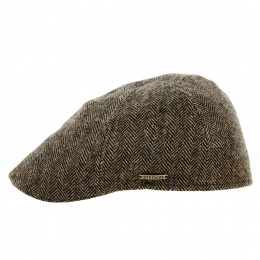 Texas Brushed Wool Herringbone Cap Brown - Stetson